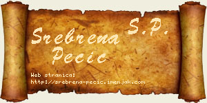 Srebrena Pecić vizit kartica